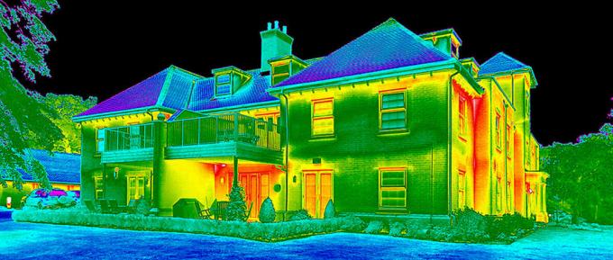 sondaj imagistica termica a unei case de țară