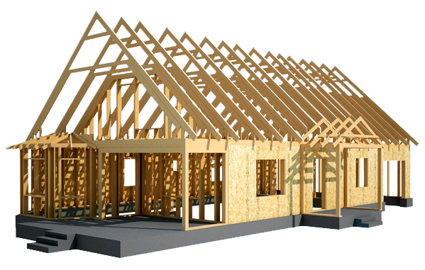 3. (. Case, clădiri agricole, etc.) În noua construcție de structuri de cadru, folosim: În primul rând, unul dintre cele mai bune, în opinia noastră, tehnologia Construcții „platformă“ a minimiza timpul de construcție de case din lemn și furnizarea de rezistență și stabilitate adecvată structuri. În al doilea rând, structura constructivă este fabricat în fabrica (o fabrică situată în orașul Serpukhov) și vine la site-ul dvs. este complet pregătit pentru ansamblul (de exemplu, întreaga cherestea deja tăiate și se potrivesc - poate doar collect).