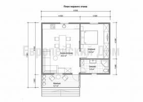 Cosy casa cu un singur etaj 6x8 pentru cuplurile care singurătatea dragoste