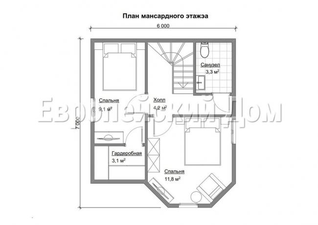 Disposition de la etajul al doilea. Fațada casei. Sursa foto: dom-bt.com