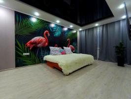 Dormitorul cu flamingo roz și bucătăria cu o pană - au făcut o renovare creativă în piesa lor copeck