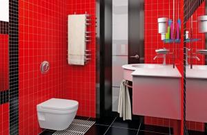 5-ka combinații de culori elegante de materiale, mobilier si accesorii pentru baie. spune designerul