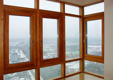 ferestre panoramice din lemn în mare creștere