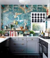 Cum de a decora un perete în tapet bucătărie. 7 idei creative.