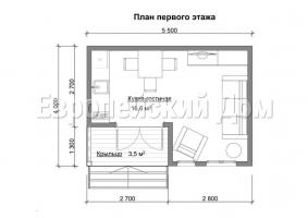 Un etaje casa gratar 5x4 într-un stil modern