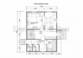 Casa 6x8 cu complex de băi