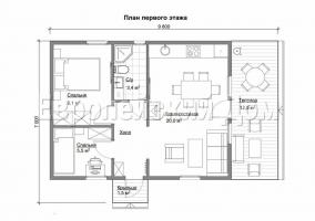 Casa cu design elegant european 6x10 surprins de planificare rațională